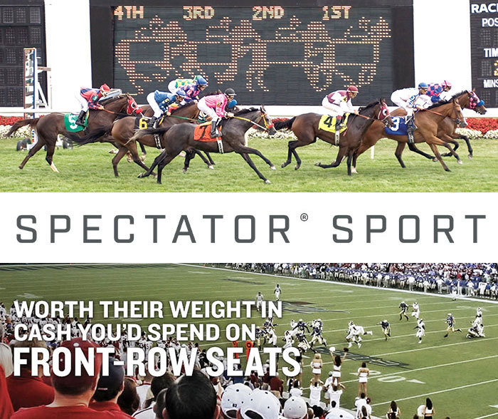 4TH3RD2NDPOSTIMMINS4SPECTATOR SPORTWORTH THEIR WEIGHT INCASH YOUD SPEND ONFRONT ROW SEATS